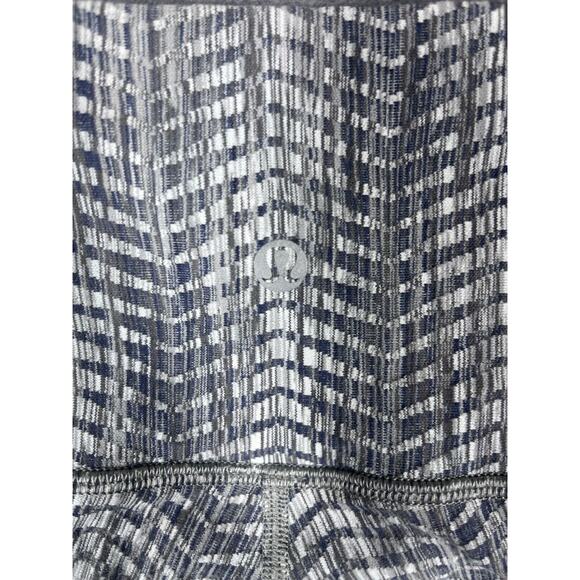 Lululemon Wunder Under Legging Women's 4 Gray Jacquard Elastic Waist Performance - Picture 3 of 8